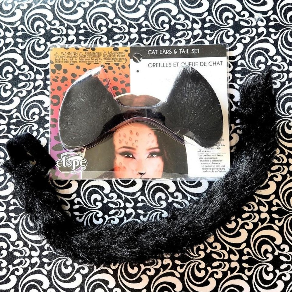 Cat ears and tail Halloween costume set cosplay furry